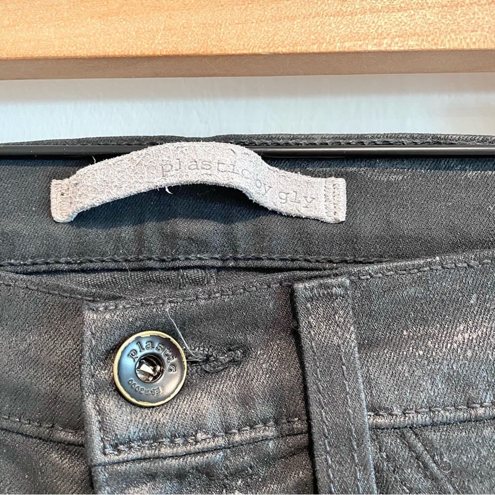 Plastic By Gly Coated Skinny Jeans View 4